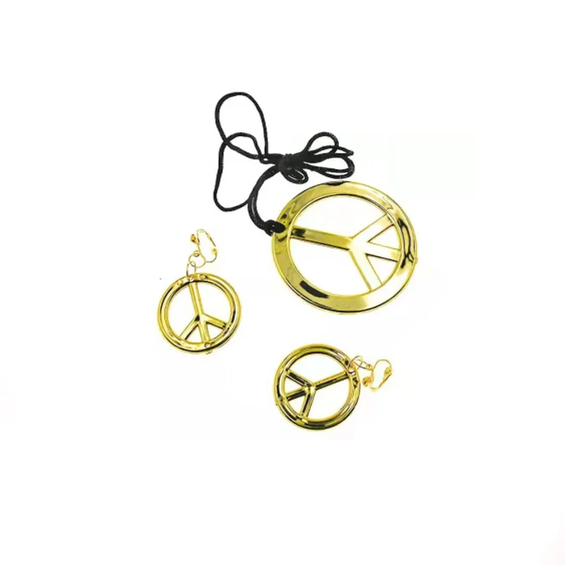 PESENAR Hippie Costume Set, 60s Women Hippie Costume Accessories Set, Includes Tassel Vest & Boho Headband & Tassel Earrings