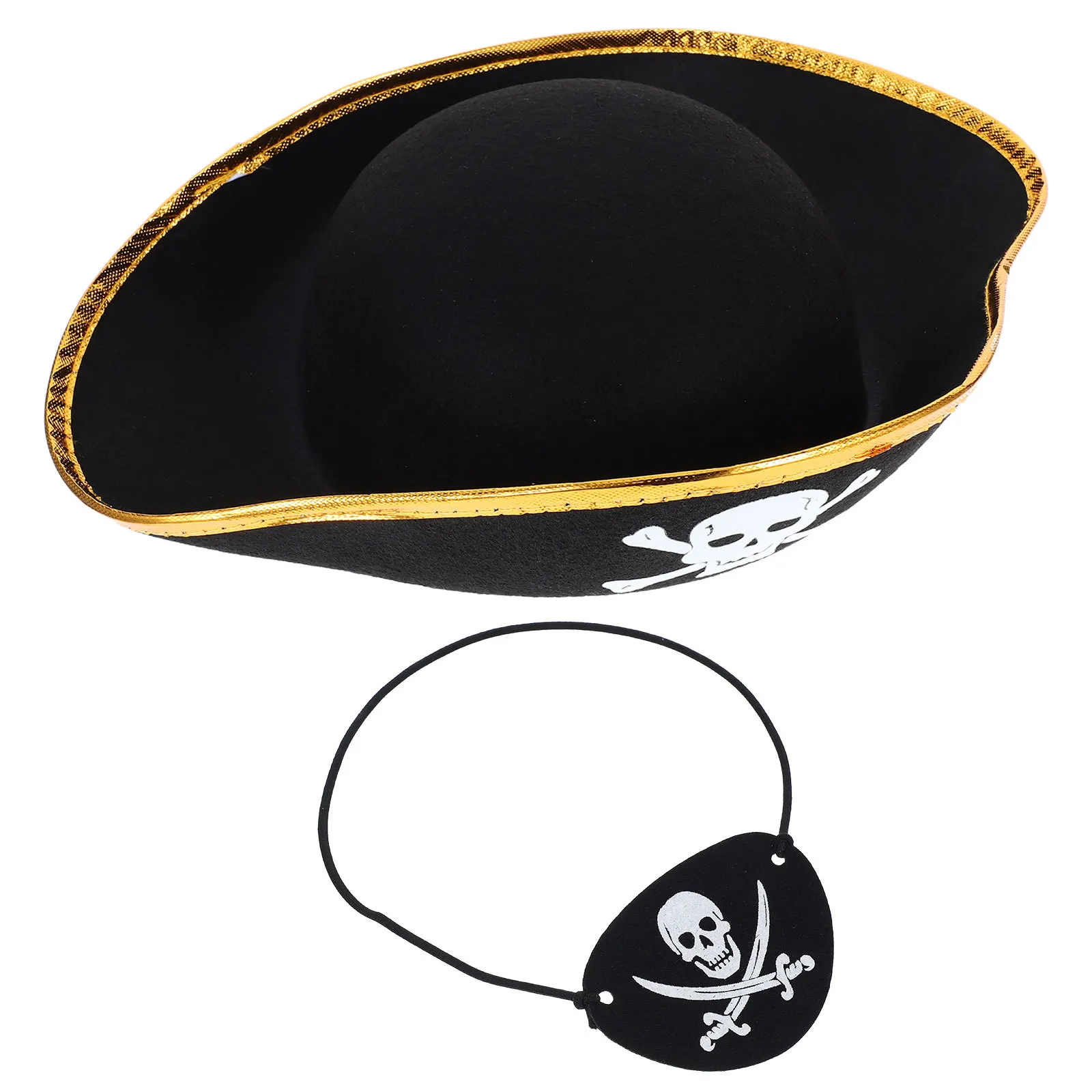 2 stuks piraat kostuum accessoires hoed schedel ooglapje set kinderen volwassenen cosplay halloween feestartikelen piraat Valentijnsdag hoed