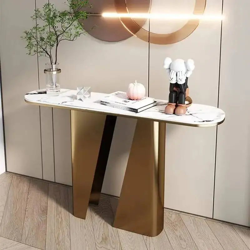 

Console Modern Metal Table Midcentry Luxury Entrance Lobby Console Table Nordic Hallway Tavolo Soggiorno Living Room Furniture