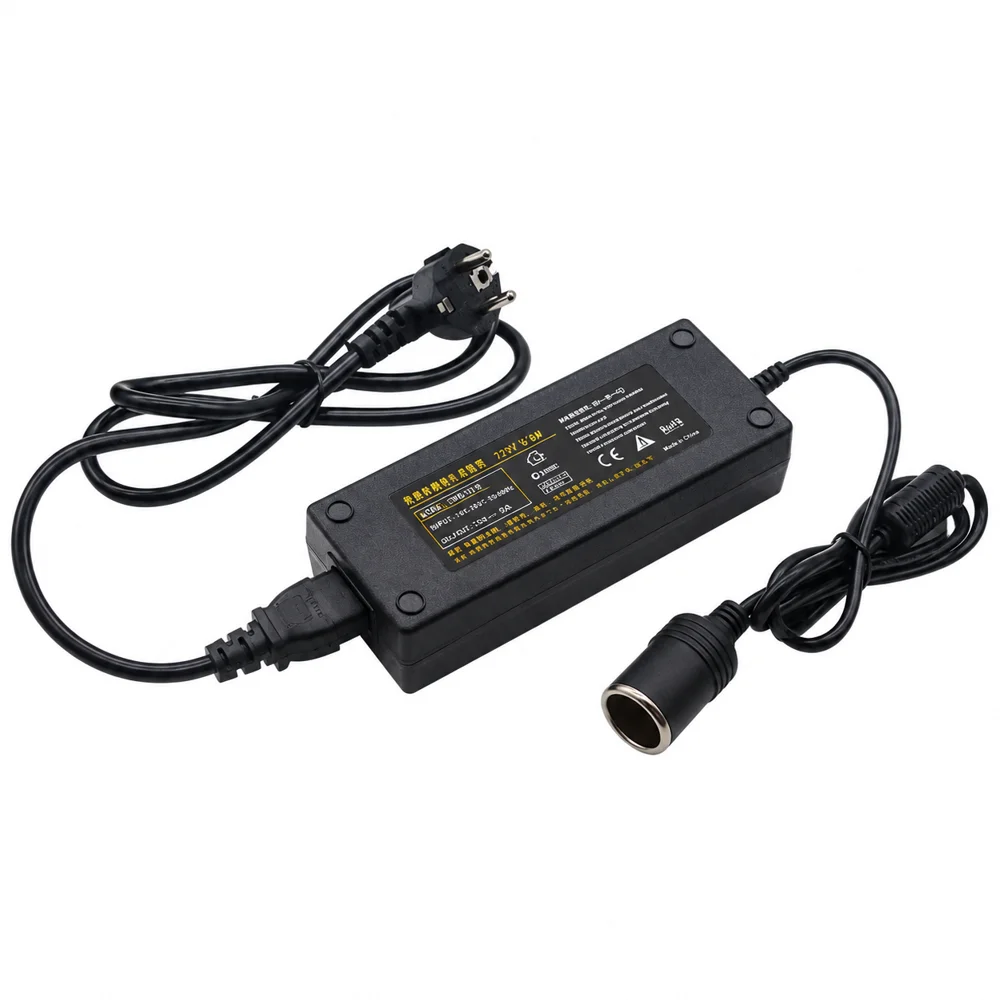 HTMCK Car Power Adapter Cigarette Lighter Converter Power Convert AC to DC 110V/ 220V to 12V 6A Power Adapter Supply Lighter