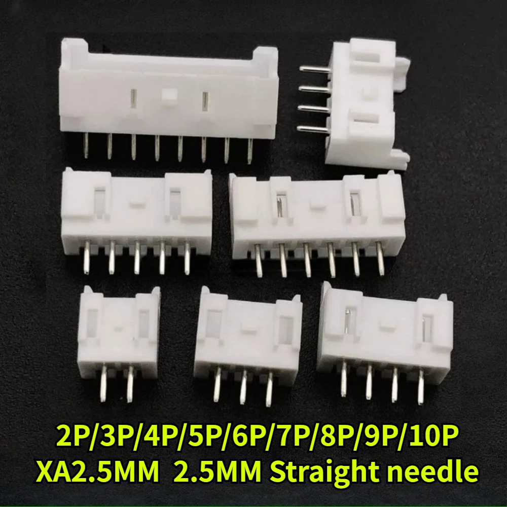 

100Pcs/lot XA2.5 Straight Needle with Lock Buckle 2P/3P/4P/5P/6P/7P/8P/9P/10P Pin Socket Connector Pitch 2.5mm