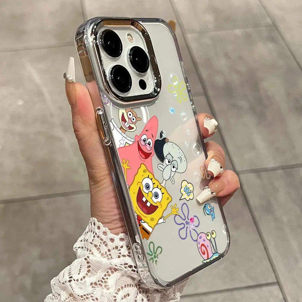 S-SpongeBob Phone Case Phone Case For iPhone 17 Air 16 15 14 Plus 13 12 11 Pro Max 16e Shockproof HD Clear Back Cover - view 2