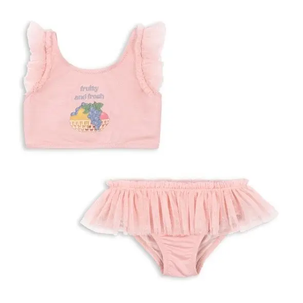 2026 Zomer KS Baby Meisjes Kersen Aardbei Pailletten Badmode Bikini Sets Kinderen Strandkleding Meisjes Kant Prinses Badpak Een Stuk