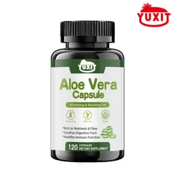 YUXIT Aloe Soft Capsule 5000mg 120 Capsules Pure Aloe Gel Supplement NonGMO GlutenFree