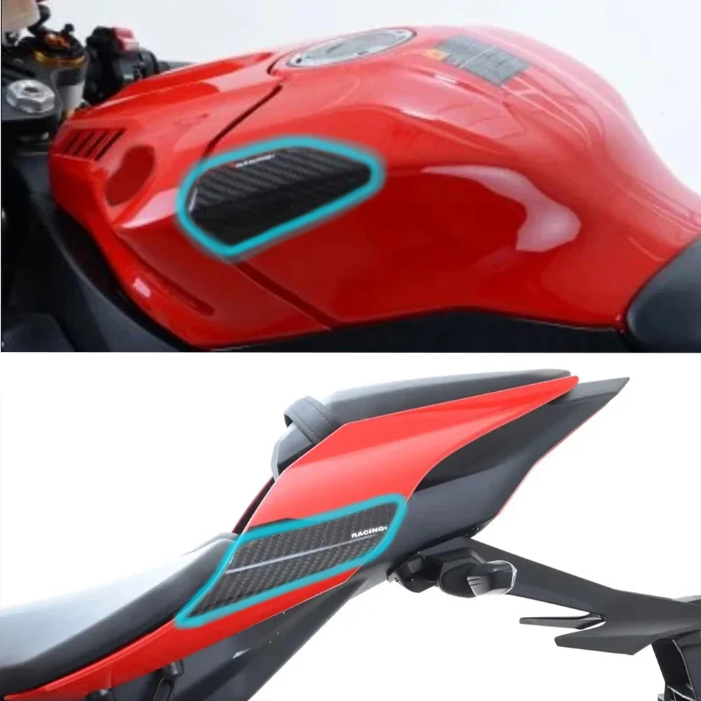 

100% Pure 3K Carbon Fiber For Yamaha YZF R1 R1M 2015-2023 Carbon Fibre Fuel tank protective shell / Tail Sliders