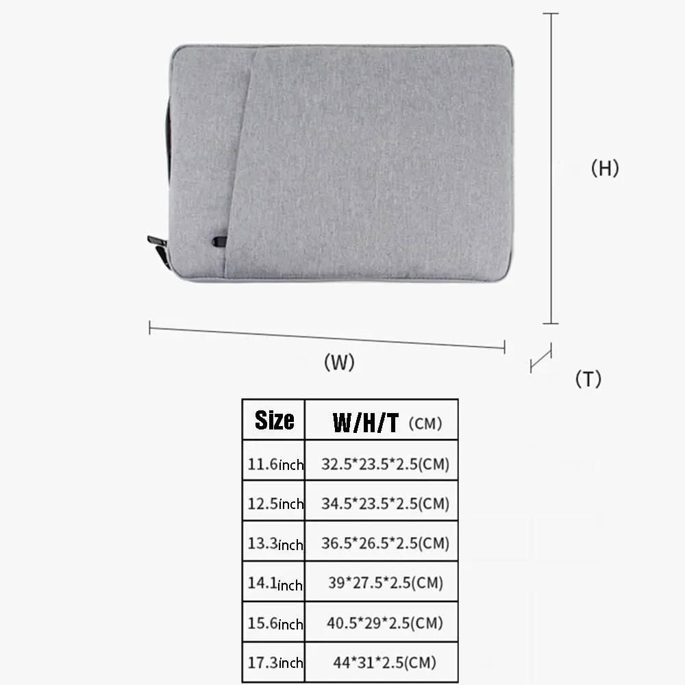 Waterproof Laptop Sleeve Case Shockproof Portable Protective Computer Cover Durable Multi Size Laptop Handbag Travel
