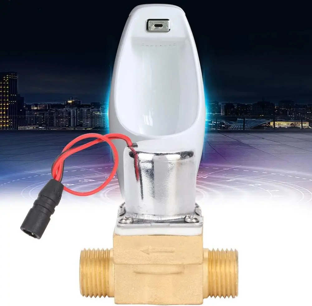 Micro Pulse Solenoid Valve Induction Sanitary Ware 1/2''  Faucet Bathroom Toilet Brass Urinal DN15 4.5V