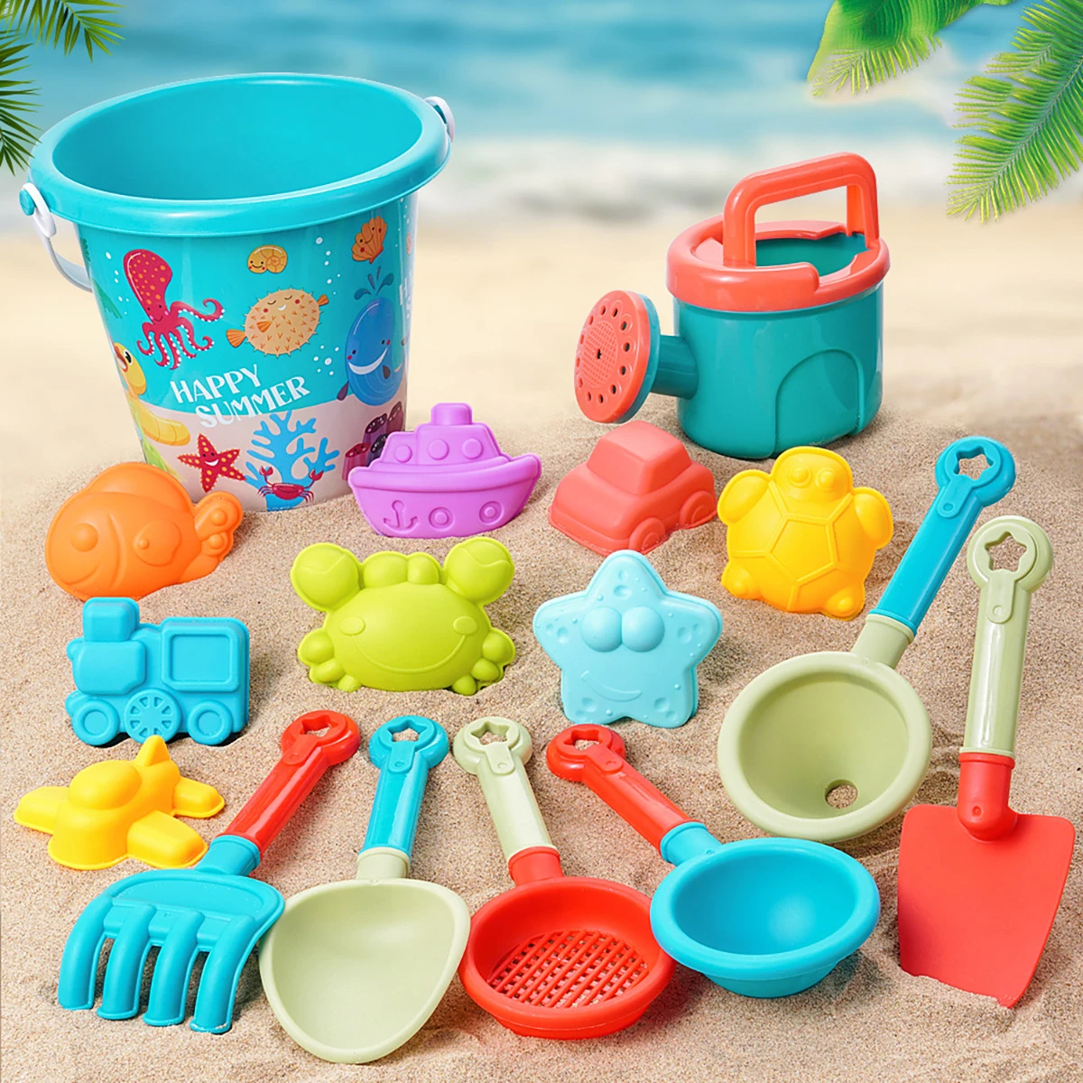 

Детский набор пляжных игрушек, летние игрушки, игрушки для пляжа, игрушки для игр с песком, инструменты для копания, лопатки, идеальный летний подарок для детей.