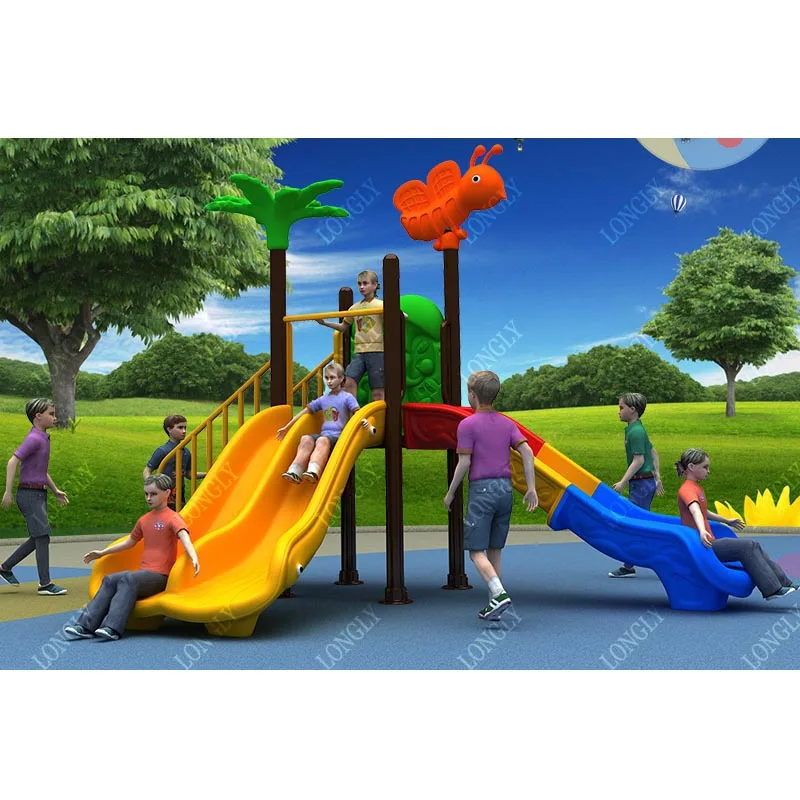 Children Like  Commercial Amusement Park Equipment Kids Slide Outdoor  Playground
