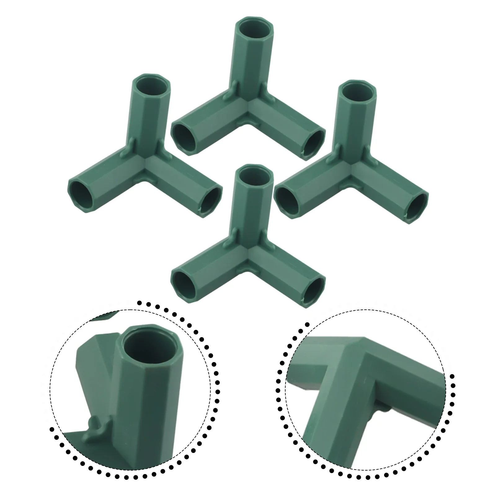 4Pcs 16mm Plastic Greenhouse Frame Building Connectors Outdoor Garden Structure Pole Joints Adapter DIY 3 Way