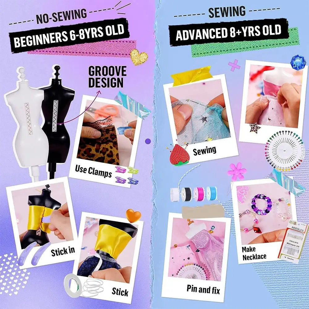 Funny Mutlicolor DIY Clothes DIY Material Crafting Handmade Clothes Clothes Making Game Fashion Design