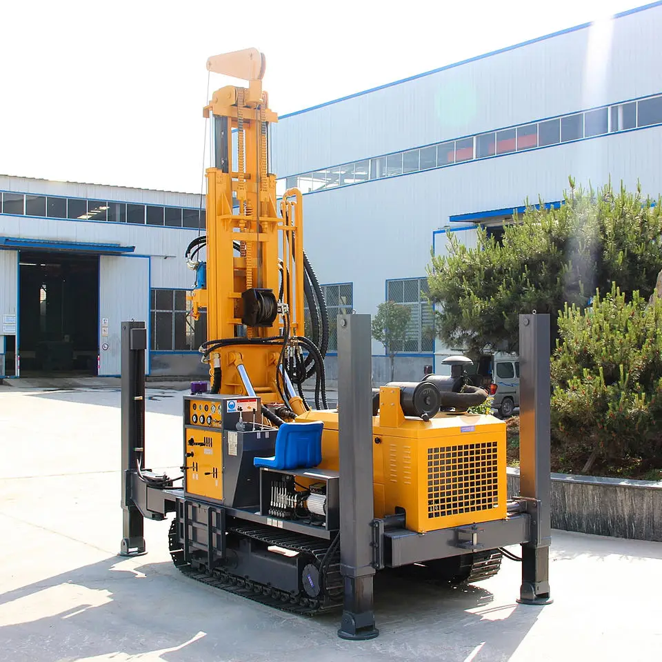 High Quality 200m/300m/500m Hydraulic Crawler Type Borehole Water Well Drilling Machine Rig Mine Drilling Rig customized