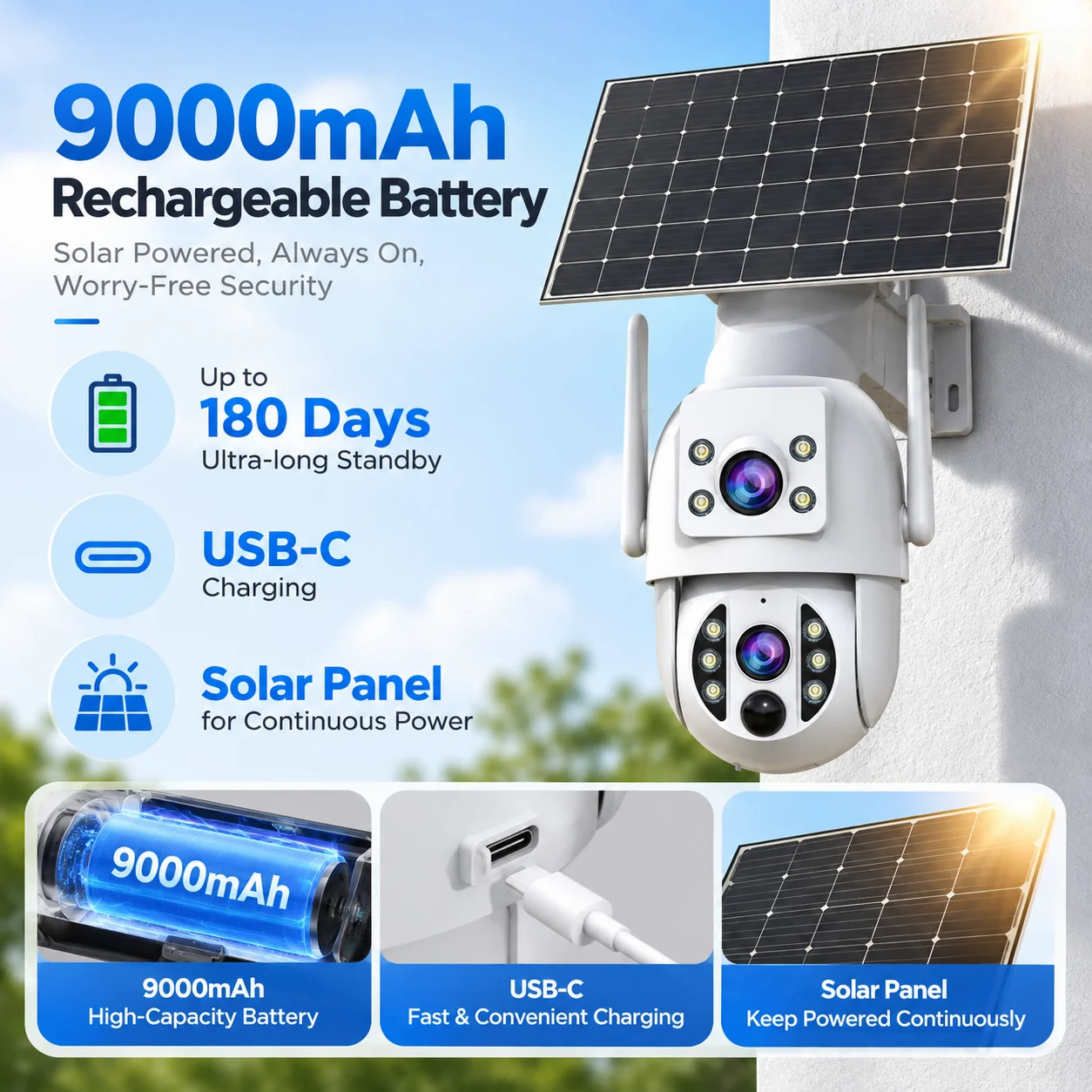 JOOAN 4K Outdoor Solar WiFi Ca - Smart Outdoor Plug ulasan dan harga