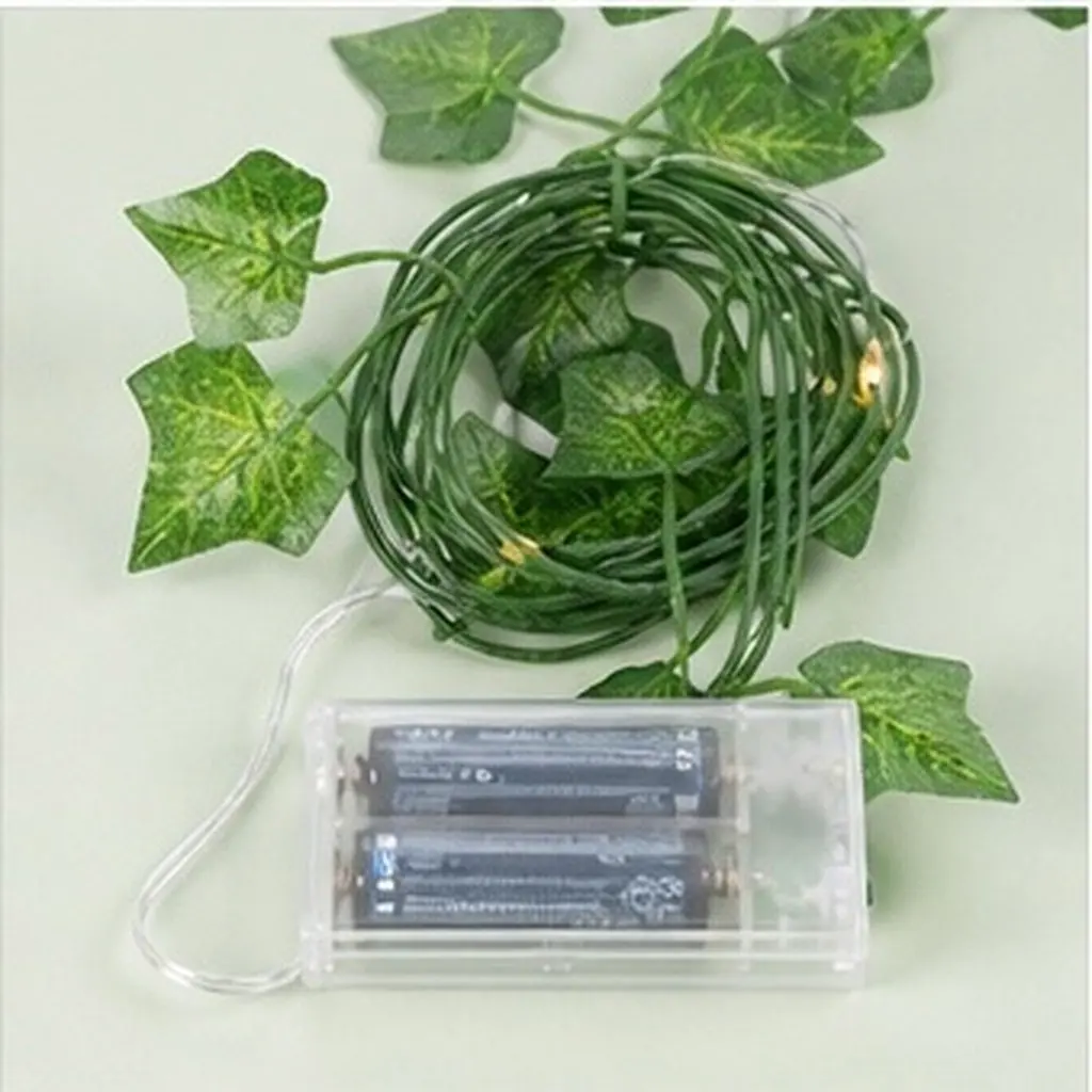 LED Garland String Light Decor Artificial Vine Plants Green Leaf Lamp String for Home Courtyard Garden Yard Bar Store Dorm