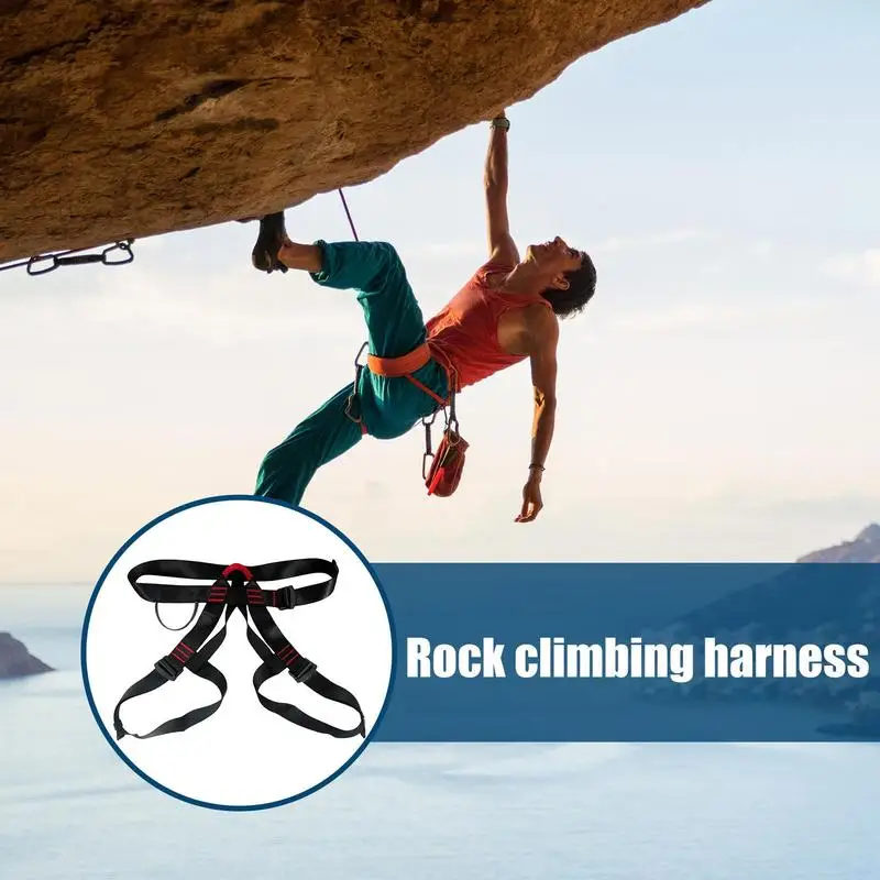 

Climbing Safety Harness Half Body Safety Harness Tree Climbing Thickened Polyester Webbing Men Women Comfortable Outdoor Gear