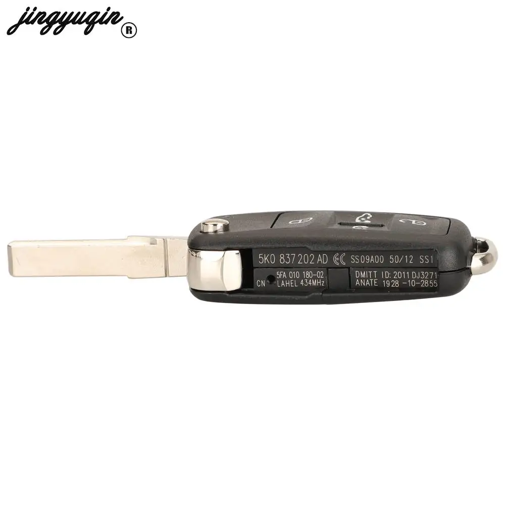 jingyuqin 7N0837202K /F Remote key 315/434Mhz For VW Sharan Multivan Caravelle Transporter ID48 NON-KEYLESSGO 5K0 837 202 AD