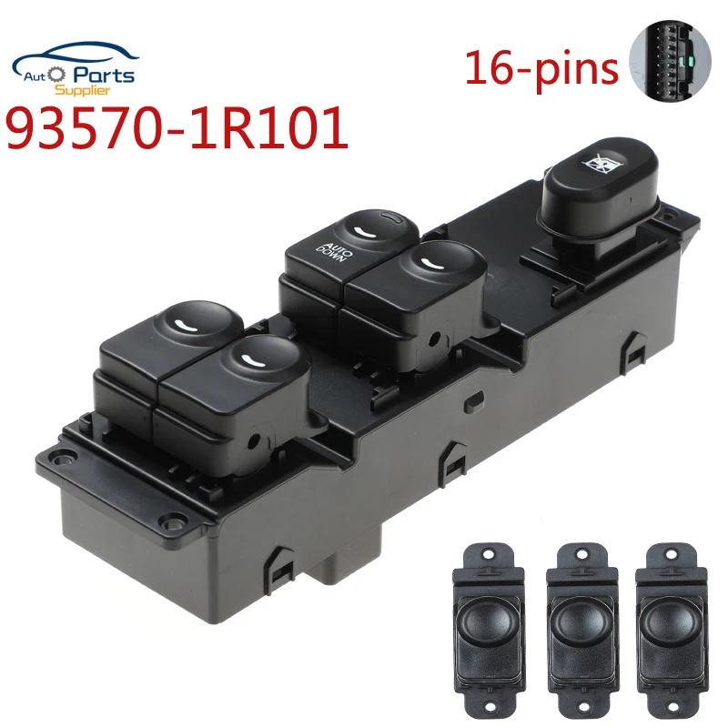 New 93570-1R101 Power Master Window Switch For Hyundai 2011-2017 Accent Solaris 935701R101 93580-1R000 935801R000