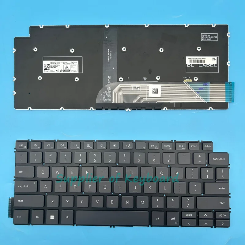 Teclado portugués inglés/español latino/Brasileño para portátil Dell Latitude 3301 3410 E3301 P114G P120G retroiluminado negro/plateado