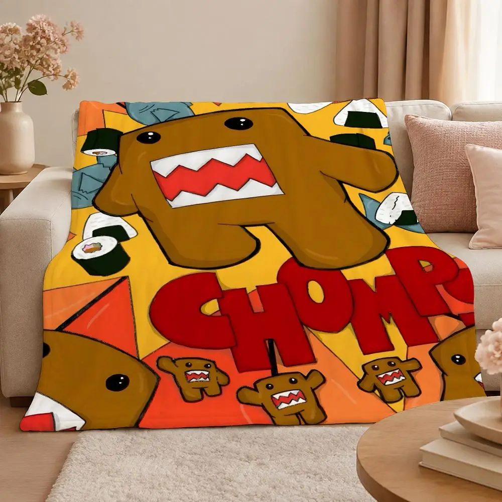 Character D-DOMO Cute Japanese Mascot Throw 320g Soft Flannel Fleece Throw Blanket Cover Sofa Bed Dorm Nap Gift
