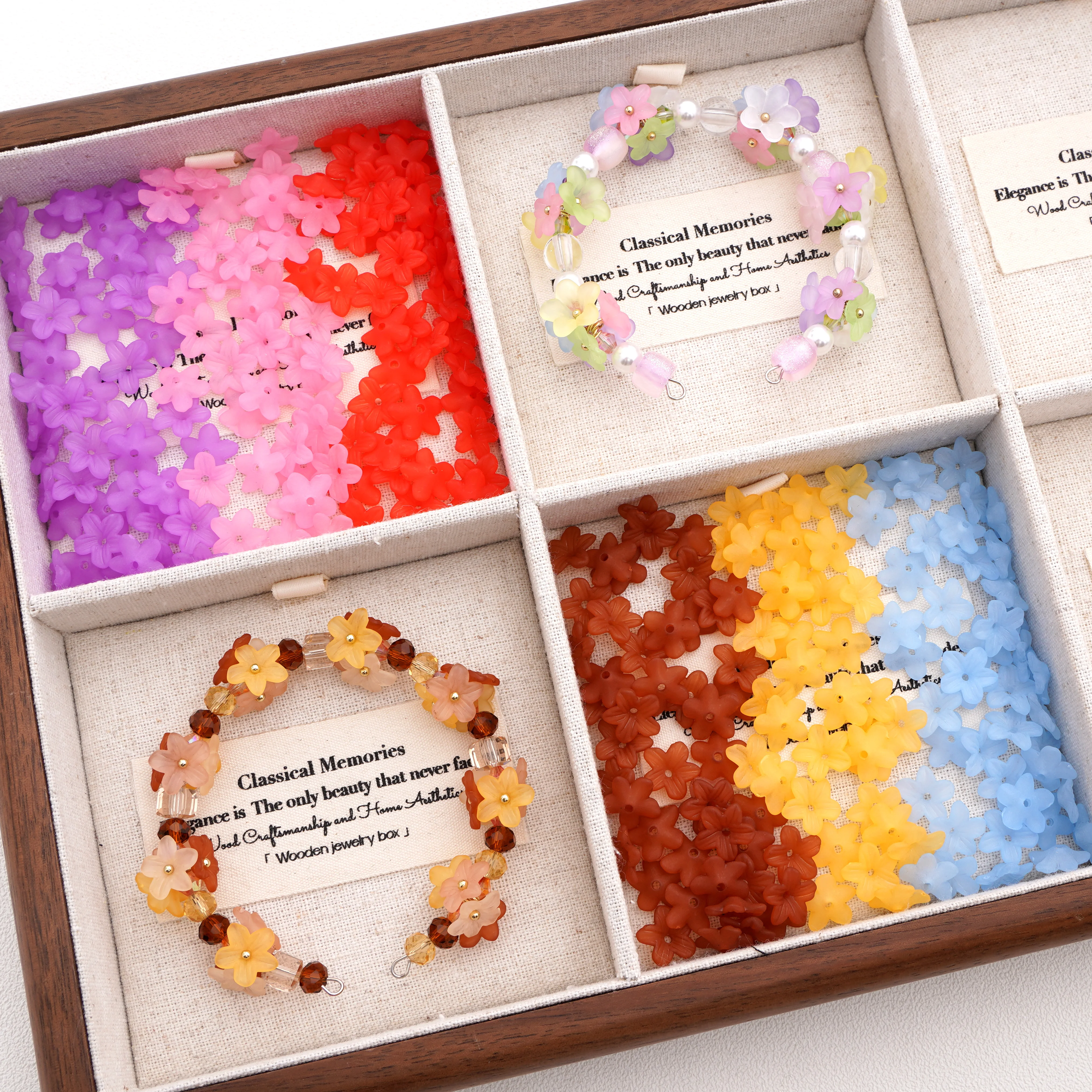 

45/90Pcs 11x11mm Acrylic Frosted Peach Blossom Loose Beads DIY Jewelry Making Bracelet Necklace Handmade Craft Spacer Beads