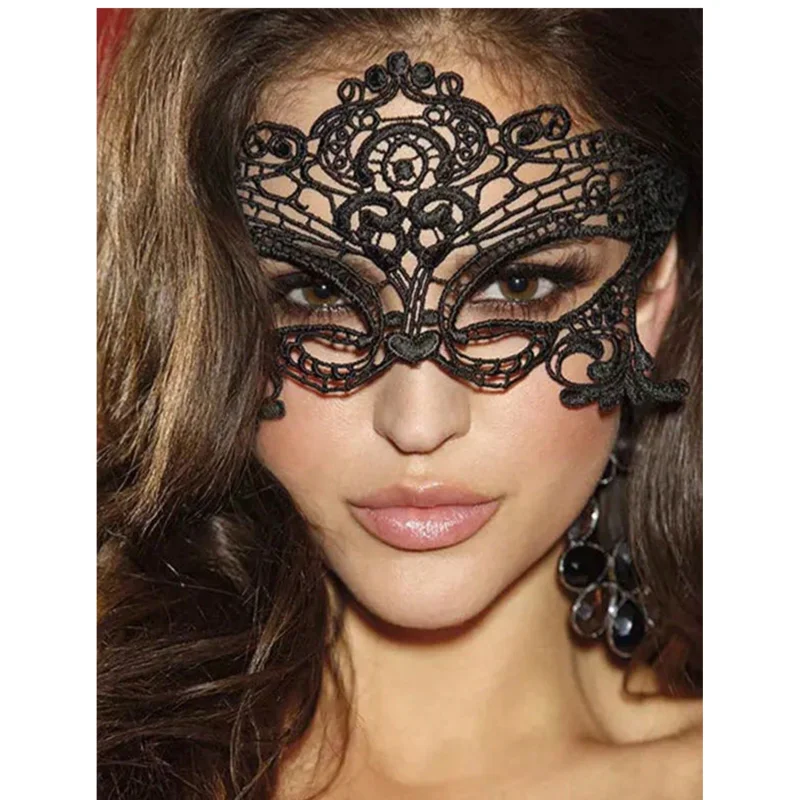 Masque en dentelle Sexy pour femmes, mascarade des yeux de fête d'halloween, masque brodé de reine, bal masqué, Costume de Cosplay, demi-masque de carnaval