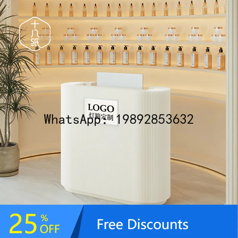 LYY Front Desk Commercial Cashier Office Reception Welcome Bar Desk Information Desk Guidance  Work Service Cabinet
