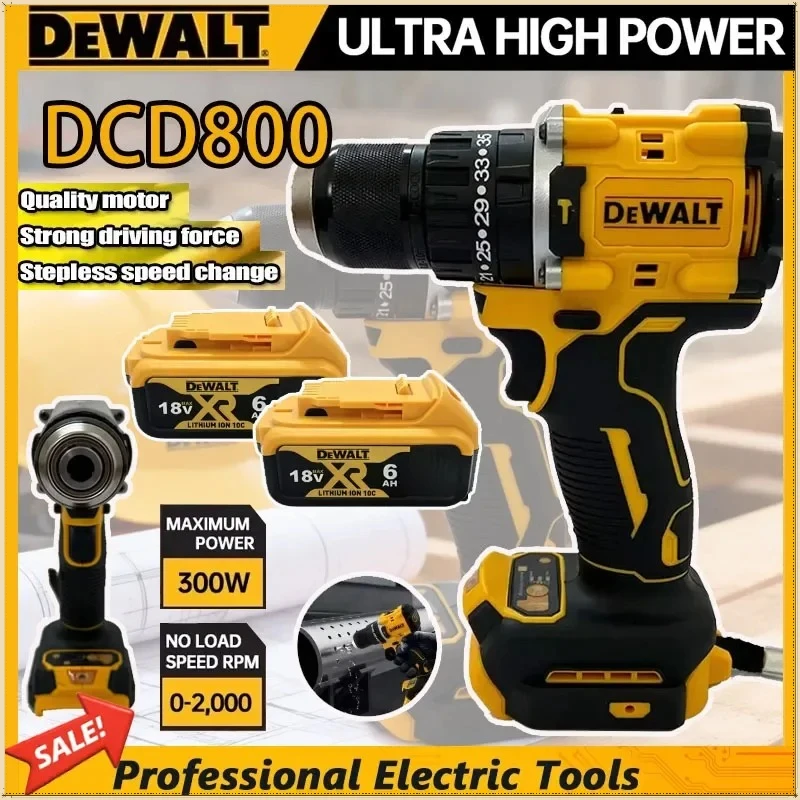 

DEWALT DCD800 2000RPM Cordless Impact Drill 3/8 Inch Brushless Electric Screwdriver Lithium Electric Tool For DEWALT Battery
