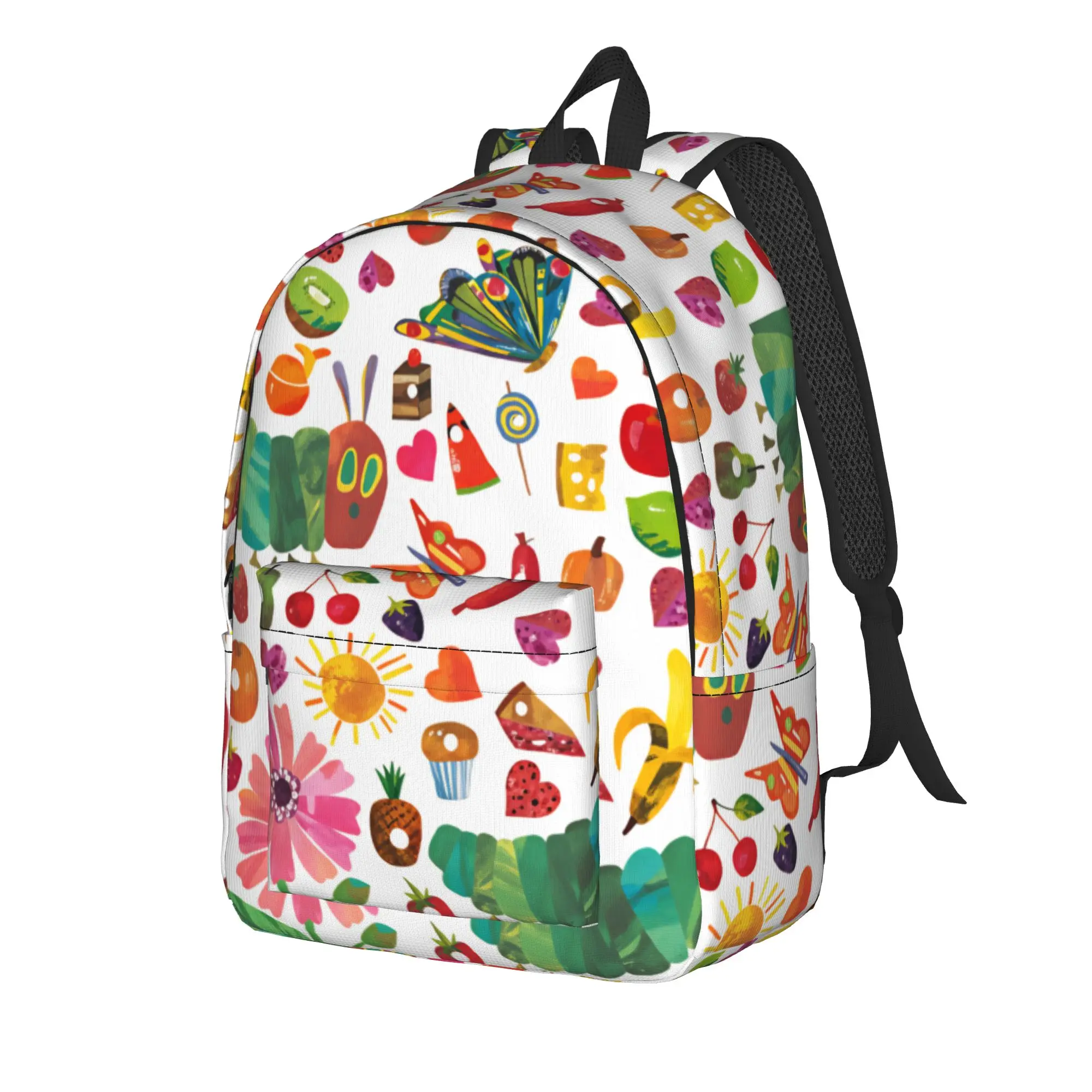 The Very Hungry For Caterpillar Backpack  Hiking Backpacks Men Design Pattern School Bags Casual Rucksack