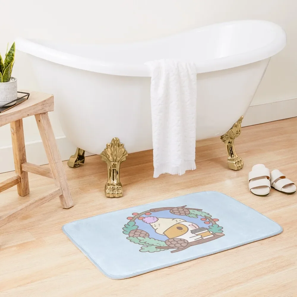 

Bubu the Guinea pig, Fall Coffee Bath Mat Rug Foot Absorbent Rug Mat
