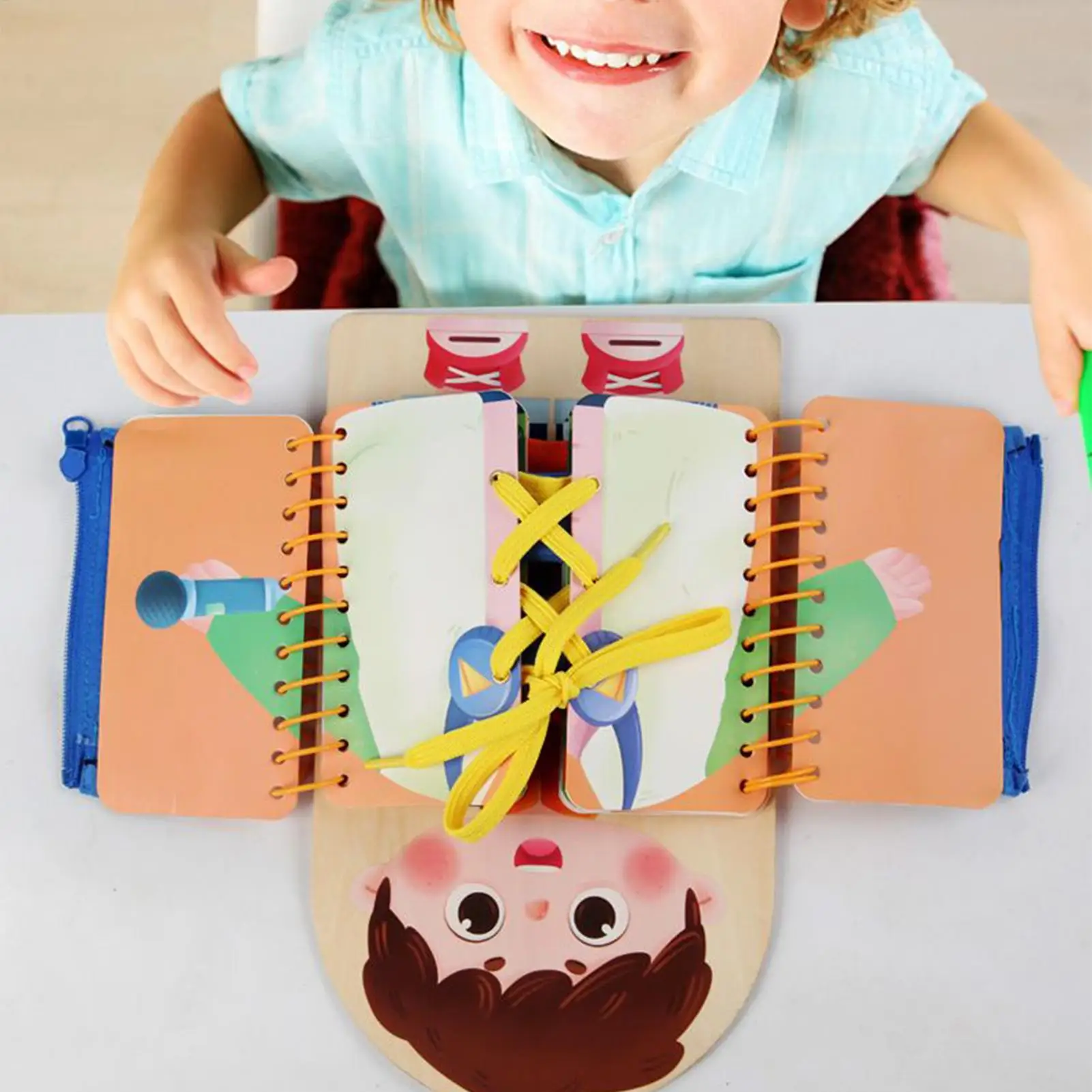 أنشطة ألعاب تعلم المهارات الحياتية للأطفال الصغار تعلم لوحة الرمز البريدي والدانتيل والإبزيم لعبة خشبية تعليمية للأطفال هدية السفر