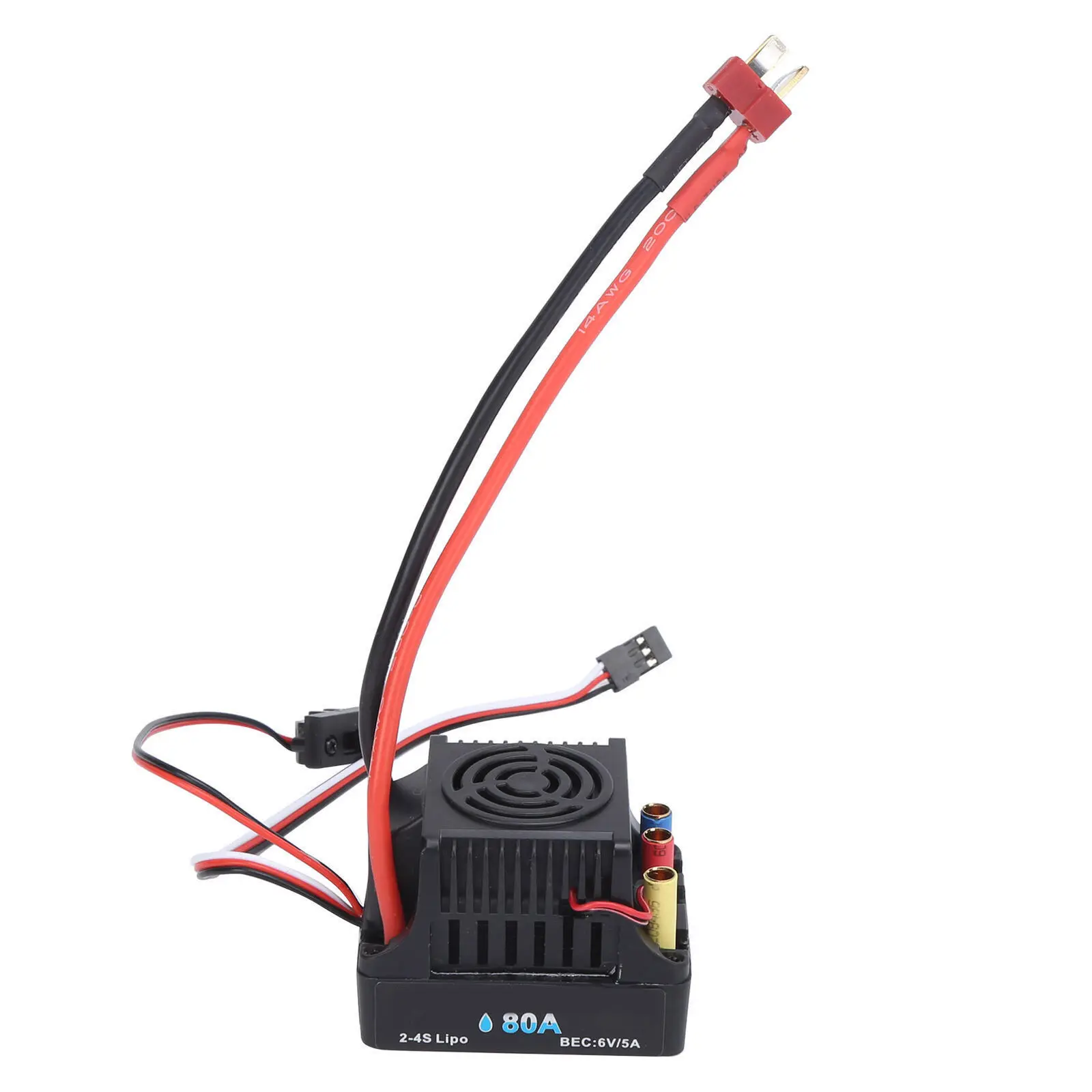 80A RC Brushless Waterproof ESC Speed Controller 6V/5A BEC for 1/8 RC Car Remote Control Car Upgrade Accessories