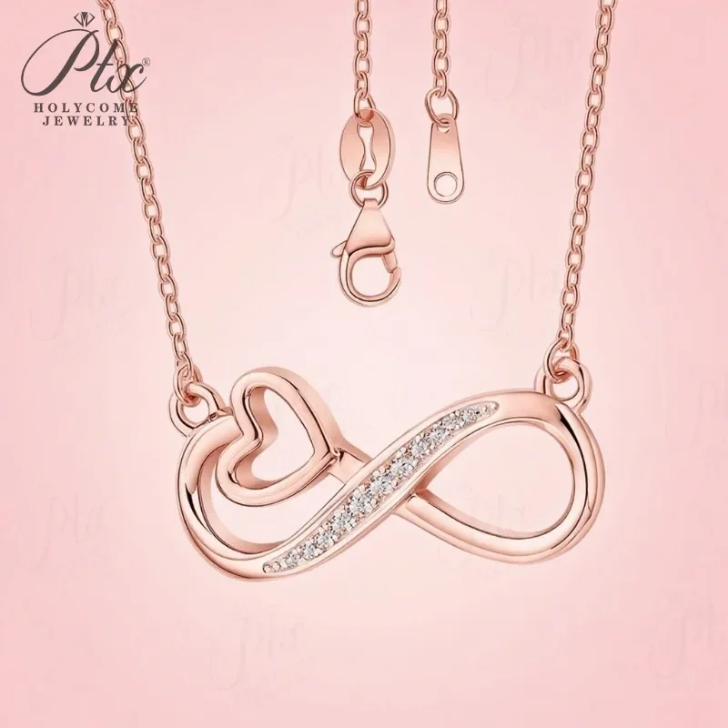 Herzanhänger-Halsketten, S925, versilbert, 18 Karat Weißgold, hochkarätiger Diamant, ästhetische Halsaccessoires, Liebesschmuck, Geschenk – Detail 9