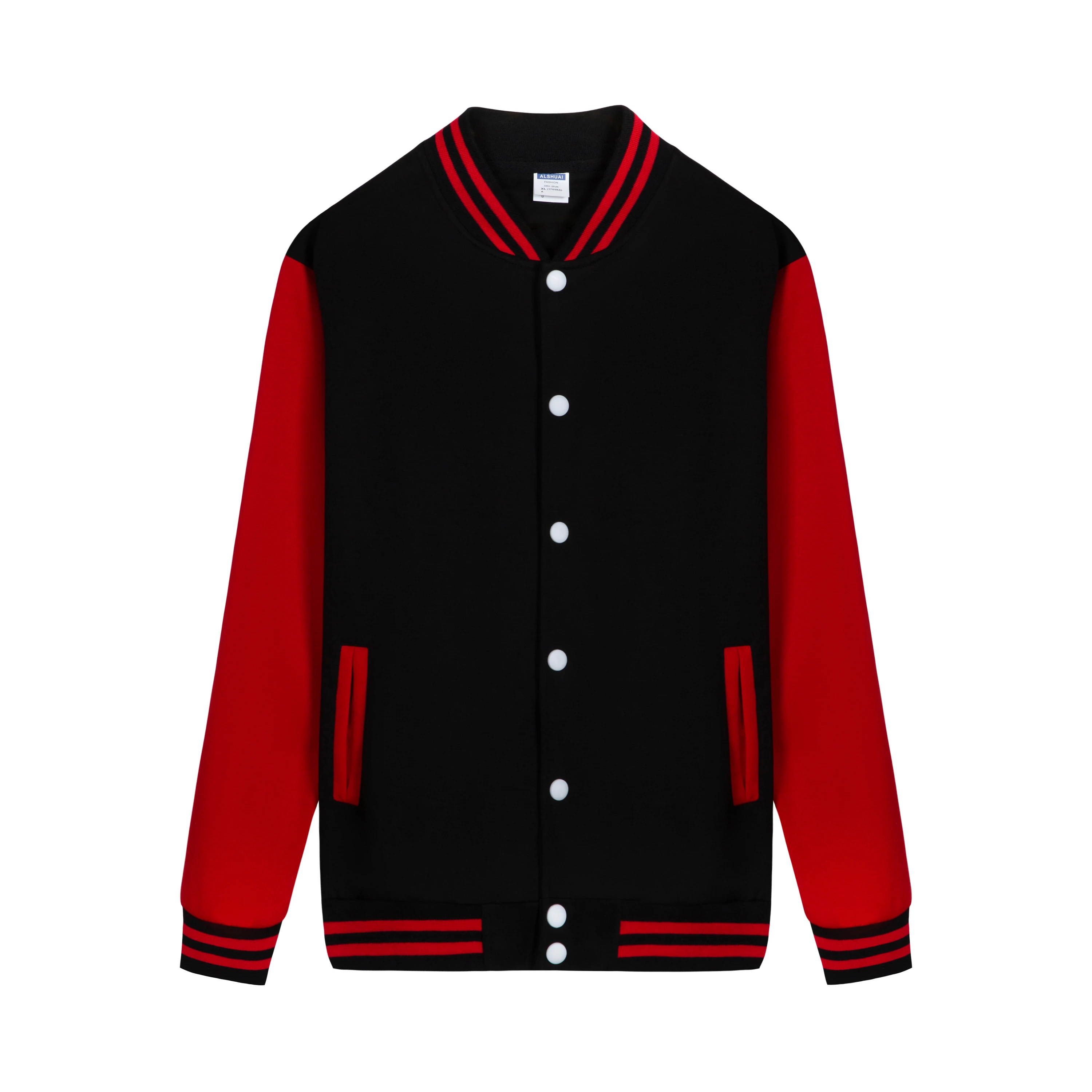 

New American men's baseball jacket street wear casual spring and autumn wear splicing decorative button casual wear