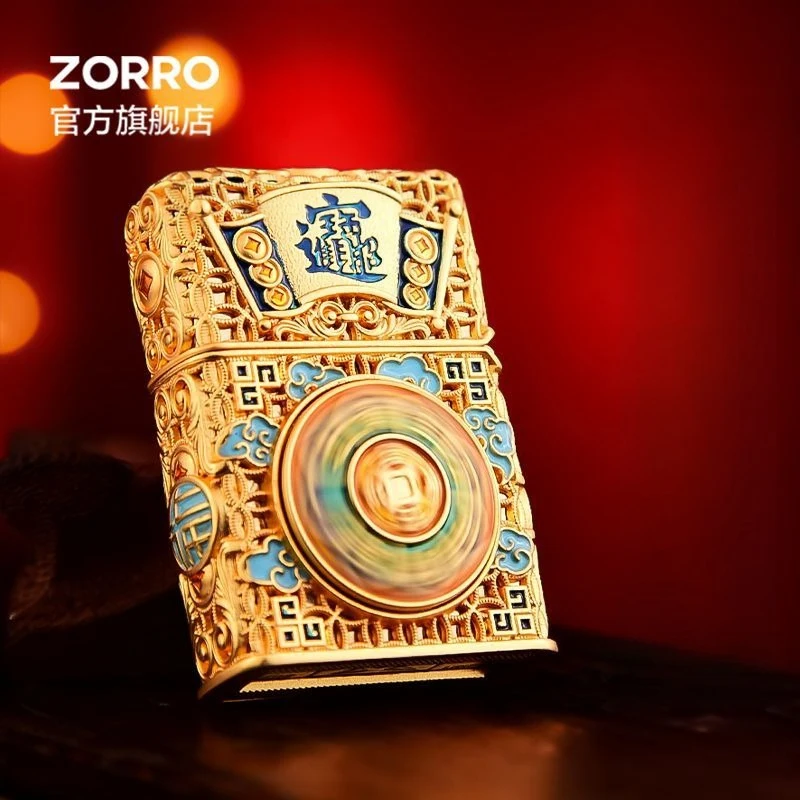 

Зажигалка ZORRO Zorro, новое второе поколение, светящаяся, в тяжелом корпусе, золотая, 10 000 Liang Abacus, керосиновая, высококачественный подарок для мужа