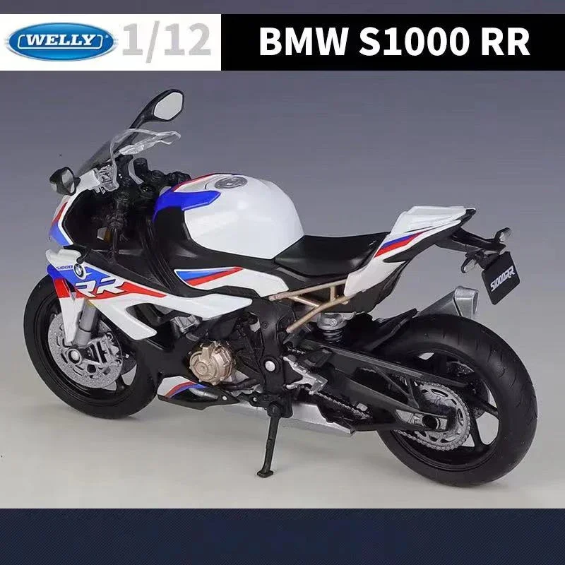 WELLY 1:12  BMW 2021 S1000 RR Simulation Alloy Motorcycle Model  - Suitable for Children\'s Toys and Collections