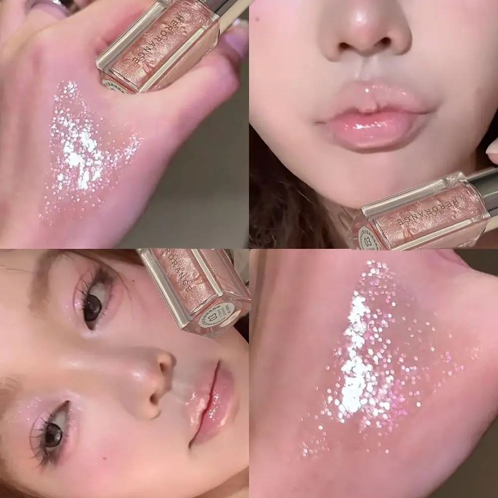 HERORANGE بلسم الشفاه أحمر الشفاه طويل الأمد بريق بلينغ ترطيب الشفاه سمنة تغذي ماكياج الشفاه العناية لمعان مستحضرات التجميل هدية #4