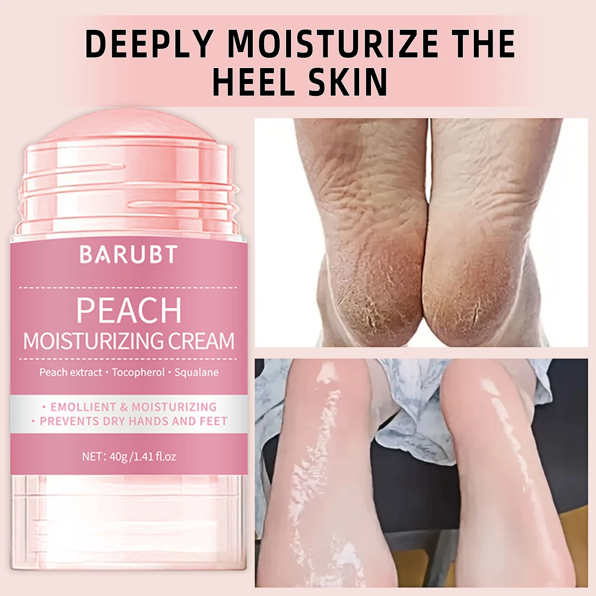 Asta di pellicola di fango di urea pesca, temperatura dell'asta di pellicola di fango di acido salicilico ed esfoliante, idratante e pelle brillante chiara 40g