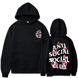 ANTI SOCIAL CLUB Print Hoodie Cool Hoodies For Men Men's Casual Graphic Design Pullover Hooded Sweatshirt With Kangaroo Pocket