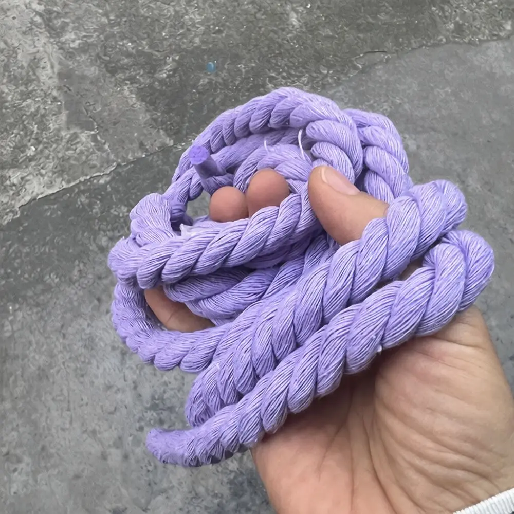 Colorful Cotton Braided Rope Three Strand Twisted Cord Heavy Duty String For Sewing Knitting Home Decor Gift Box Packaging
