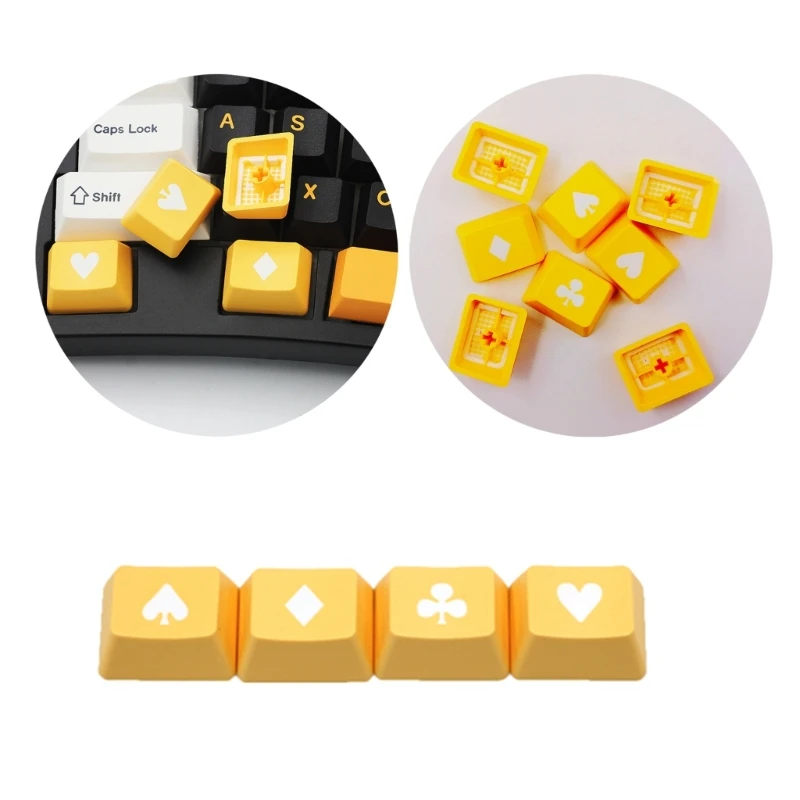 4PCS Keycaps Design OEM Height Keycap 1.25U 10mm DyeSUB Personality Keycap for Mechanical Keyboards