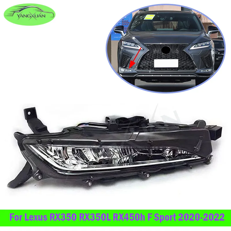 Front Bumper Headlight Daytime Running Light Foglight For Lexus RX350 RX350L RX450h F Sport 2020 2021 2022