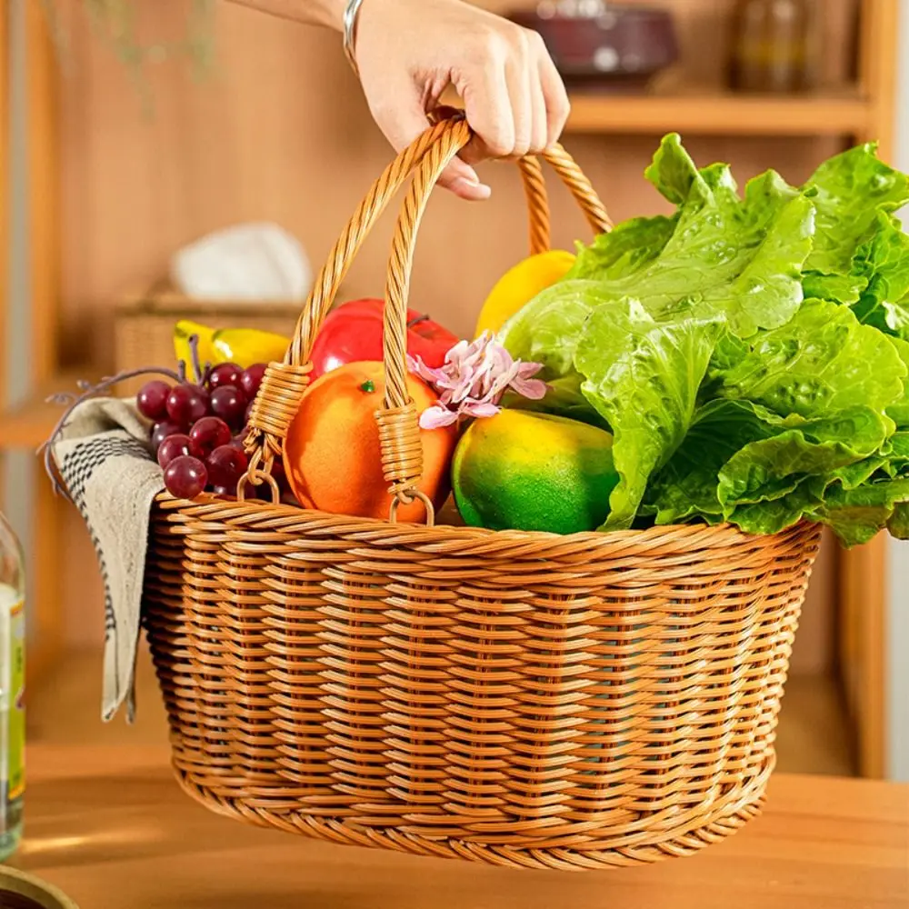 

High Quality Portable Handwoven Bread Storage Basket Breathable 6 Styles Outdoor Picnic Basket Wedding Cabinet