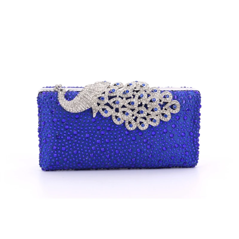 17x8CM Mermaid Handbag Factory New Diamond Clutch Bag Peacock Diamond Dinner Bag Diamond Women Bag Cheongsam Dress Bag A7886