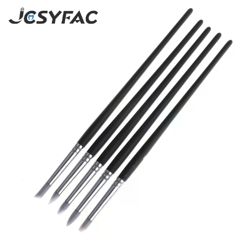 

5pcs Dental Resin Silicone Shaping Pen Brush Art Brush Dentistry Composite Cement Porcelain Teeth Shaping DIY Drawing Tool