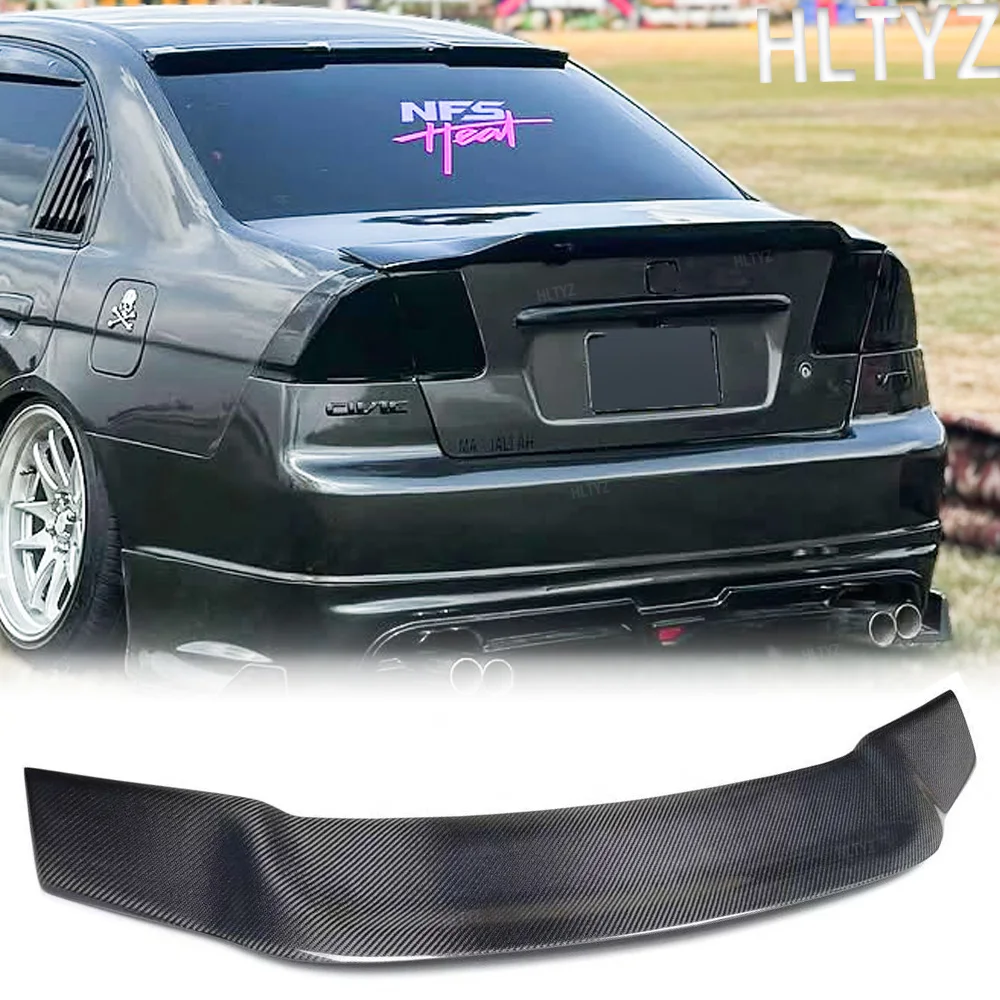 

For 2001 2002 2003 2004 2005 2006 2007 Honda Civic 7th high-quality carbon fiber R-style automotive parts spoiler rear wing