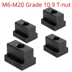 M6 M8 M10 M12 M14 M16 M18 M20 Clamp Table Slot Milling T Nut Block Slot Slider Machine Tool Black Grade 10.9 T-slot Nuts Screw