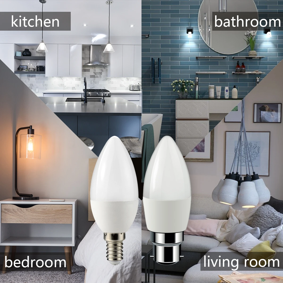 2Pcs/LOT AC220V Led Bulb C37 3W-7W E27 B22 E14 Warm White Day White Cold White Lamp For Home Decoration