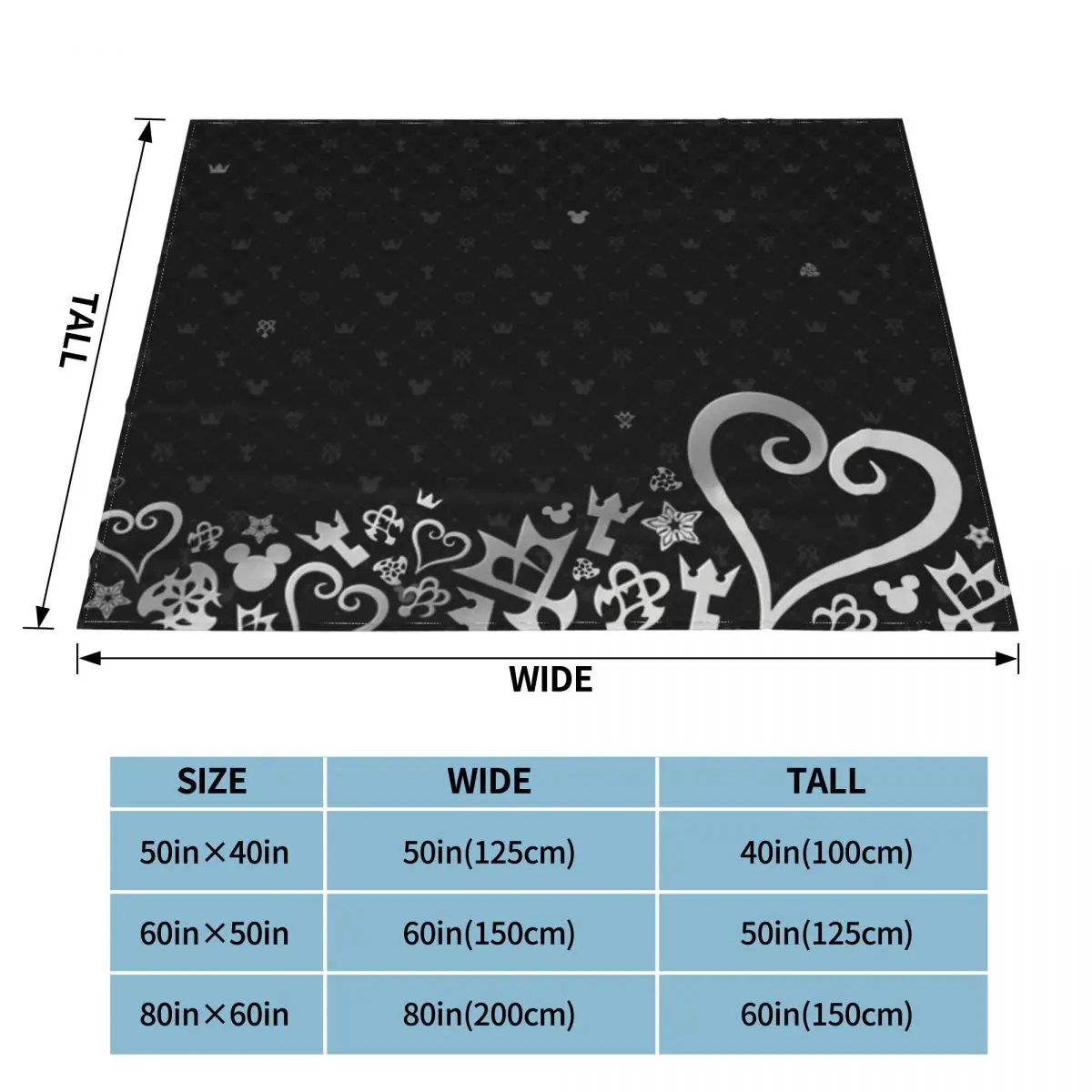 Kingdom Hearts Artwork Blankets Fleece kh game gaming anime fantasy Super Soft Throw Blankets for Bedroom Sofa Bedspread