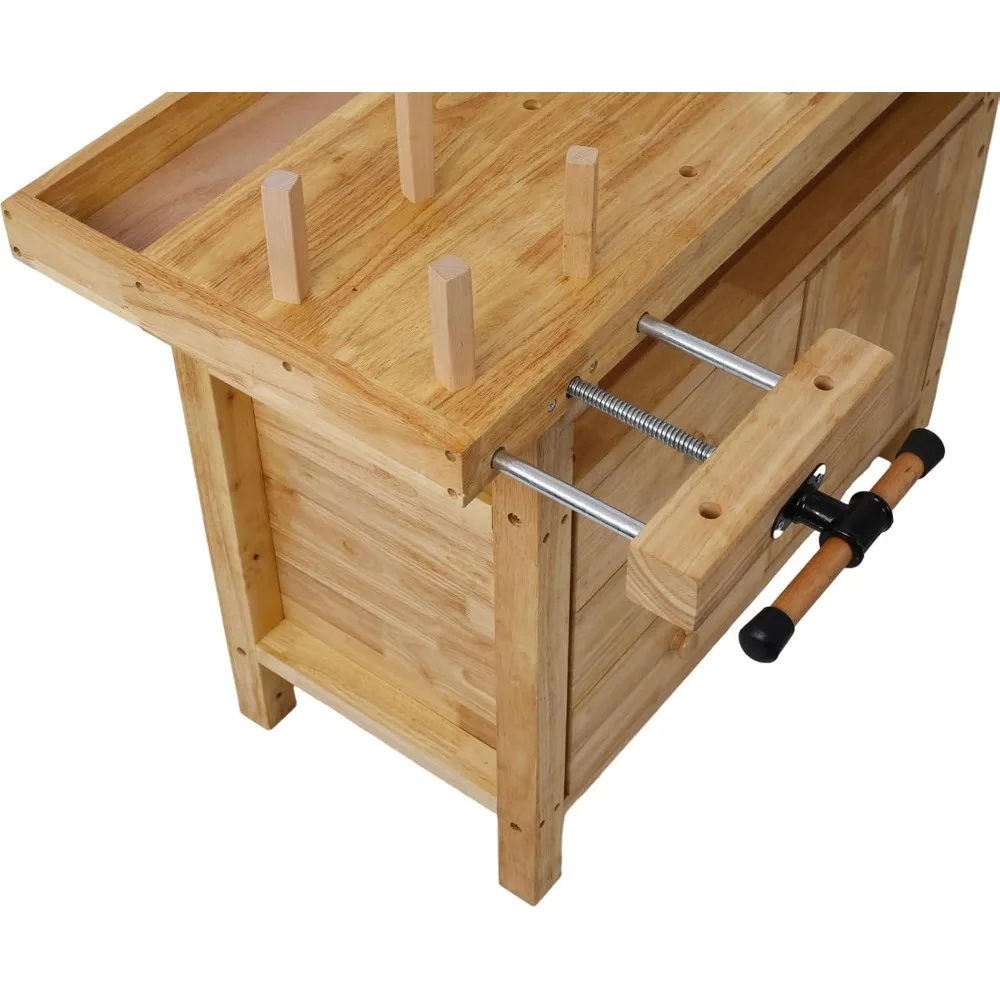 Sturdy 50-Inch Wood Workbench for Garage, Workshop, and Home Use