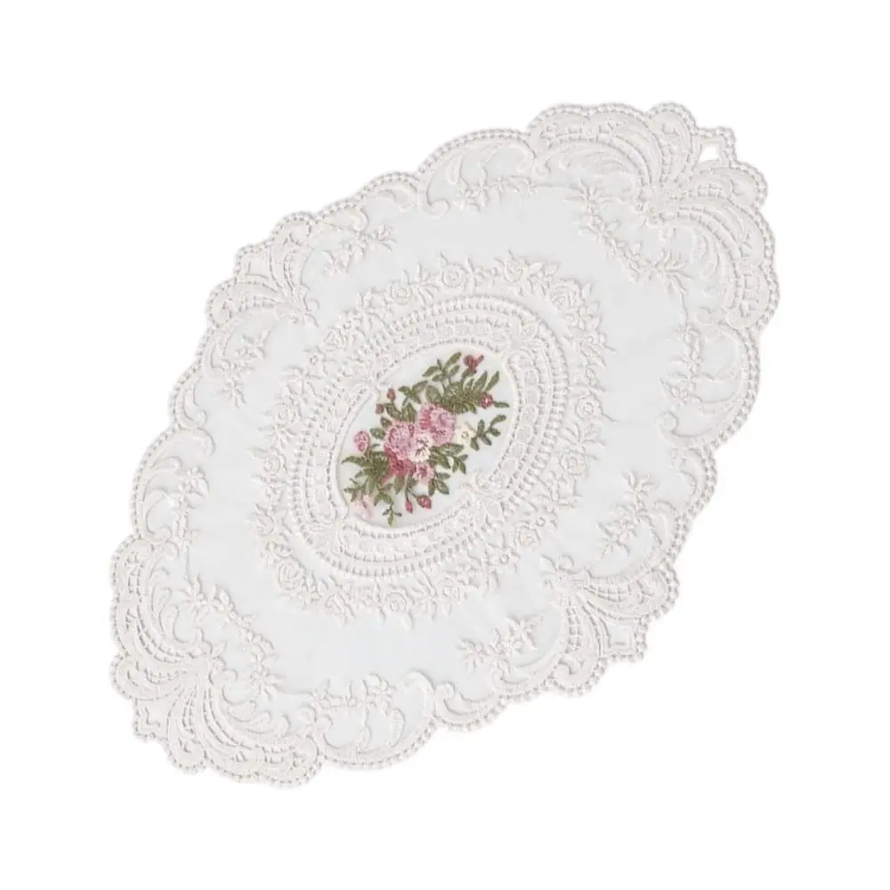Napkin Lace Embroidered Coaster Kitchen Accessories Photo Prop Insulation Dining Mat Anti-scald European Style Coffee Drink Pad